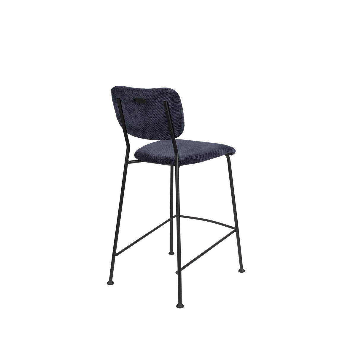 BARHOCKER Benson Rückenlehne 64,5 cm Dunkelblau - 2 er Set - Blau, Textil (46/92/53.5cm) - Zuiver