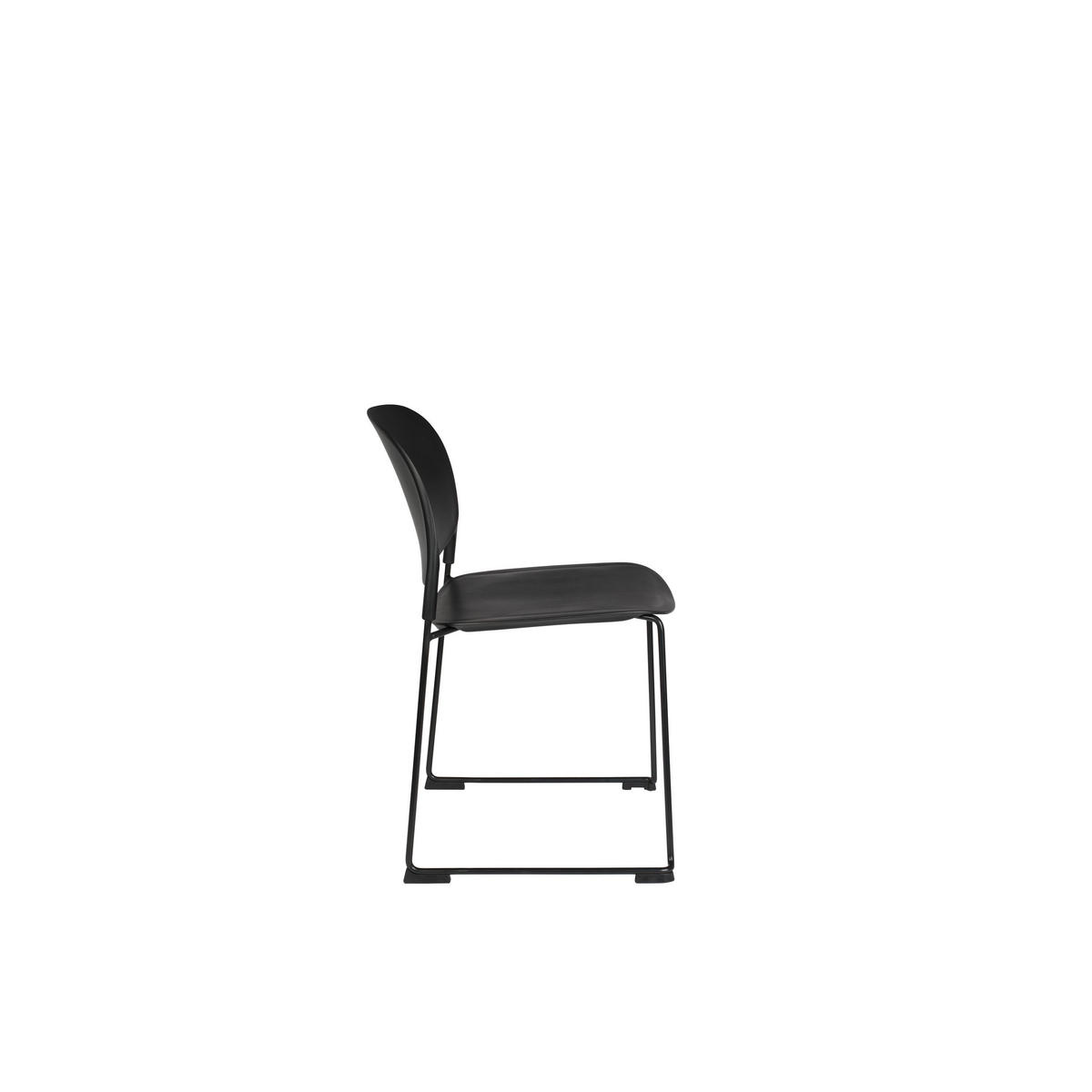 ESSZIMMERSTUHL Stacks Schwarz - 4 er Set - Schwarz, Kunststoff (48.5/80/52.5cm) - Housecraft Living