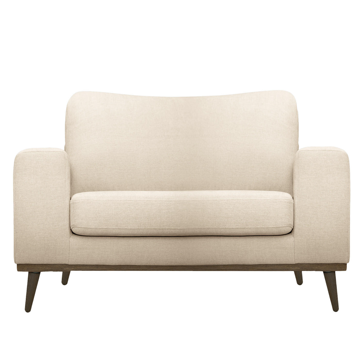 SESSEL - Eichefarben/Creme, Textil (122/81/88cm) - home24