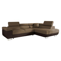 ECKSOFA Torezio, Seite: Rechts - Braun, Holz/Textil (274/203cm) - MIRJAN24