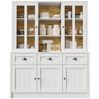 BUFFETSCHRANK Kombi Weiß 140/38.5/175 cm - Weiß, Holz (140/175/38.5cm) - PANGIVO