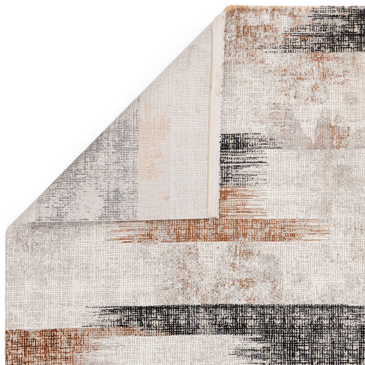 TEPPICH Velours geometrisch abstrakt pflegeleicht rutschfest TIBER-Orte, Terrakotta 120x170 cm - Terra cotta, Textil (120/170cm) - KADIMA DESIGN