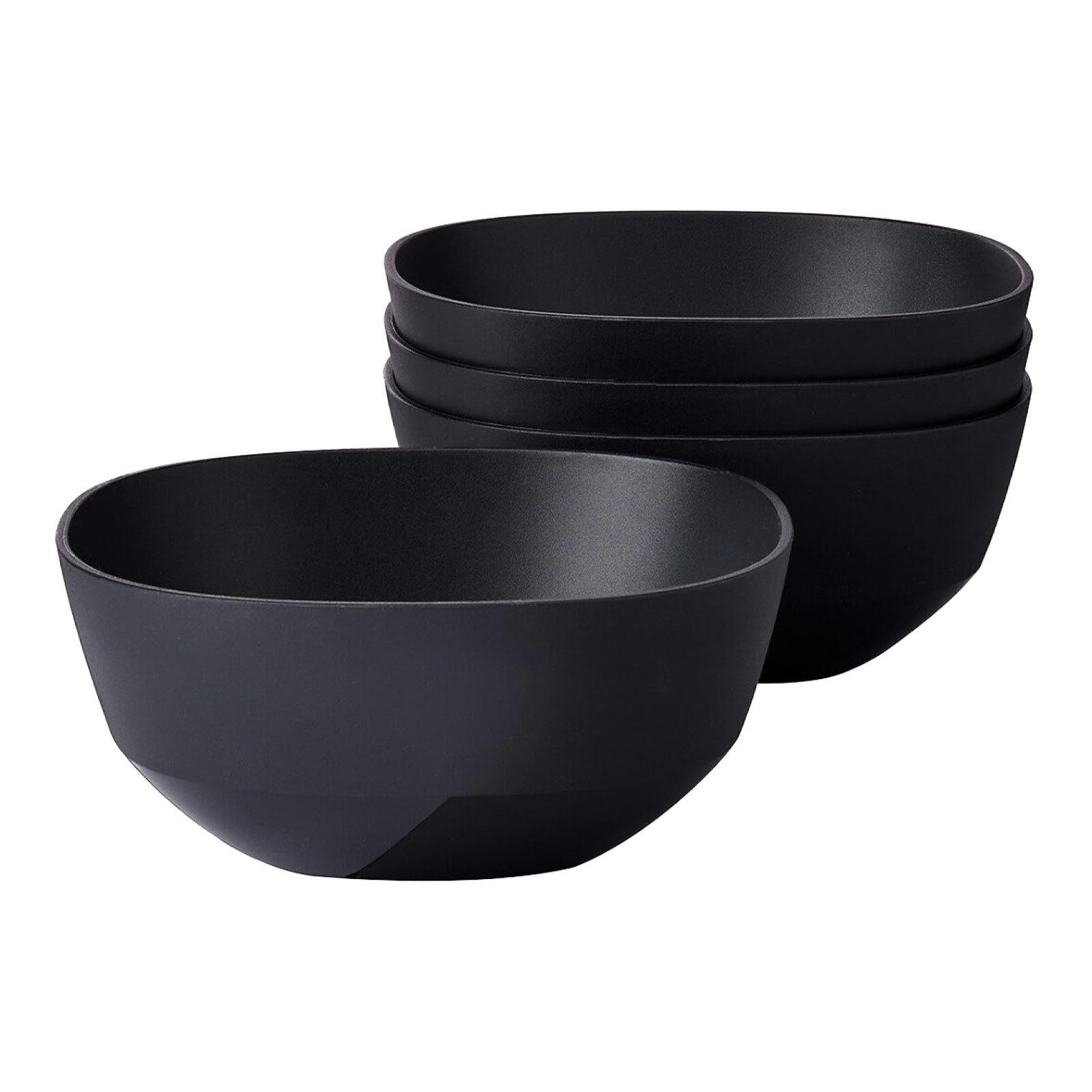 SCHALEN Silueta Nordic Black 750 ml 4er Set - Schwarz, Kunststoff (15.2cm) - Mepal