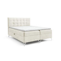 BOXBETT Candela In überlänge - Creme, Holzwerkstoff/Textil (200/220cm) - Fun Möbel