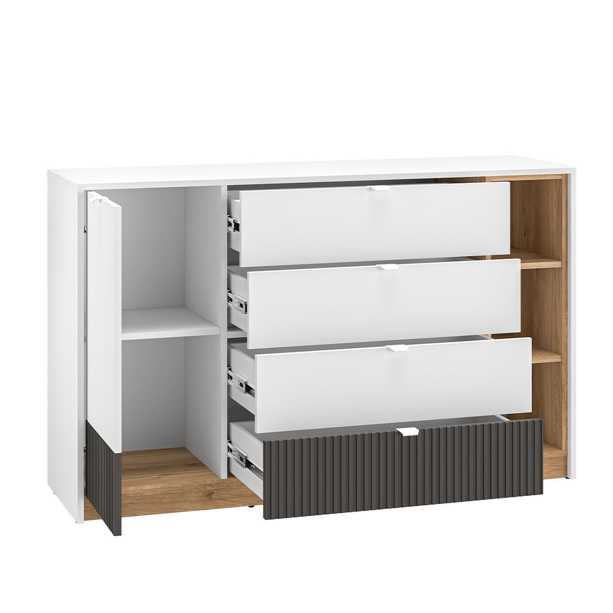 SIDEBOARD Ronan Weiß - Weiß, Holzwerkstoff (138/86/40cm) - Petits-meubles