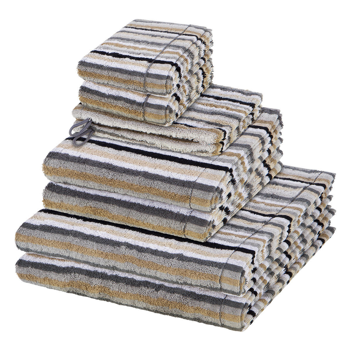 FROTTIERSET Lifestyle 8-teilig - Grau, Textil (50/100cm) - Cawoe