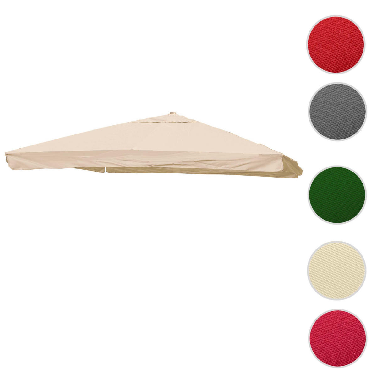 ERSATZ-BEZUG FÜR SCHIRM I Cremeweiß - Weiß, Textil (295/295cm) - MCW