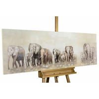ÖLGEMÄLDE 150/50 cm - Beige, Holz/Textil (1.82/50cm) - KUNSTLOFT