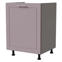 SPÜLENUNTERSCHRANK Bari D1Z/60 Grau / RAL 4009 pastellviolett 60 / 50 / 82cm Blum Teilauszug - Violett/Grau, Holz/Holzwerkstoff (60/82/50cm) - Feldmann-Wohnen