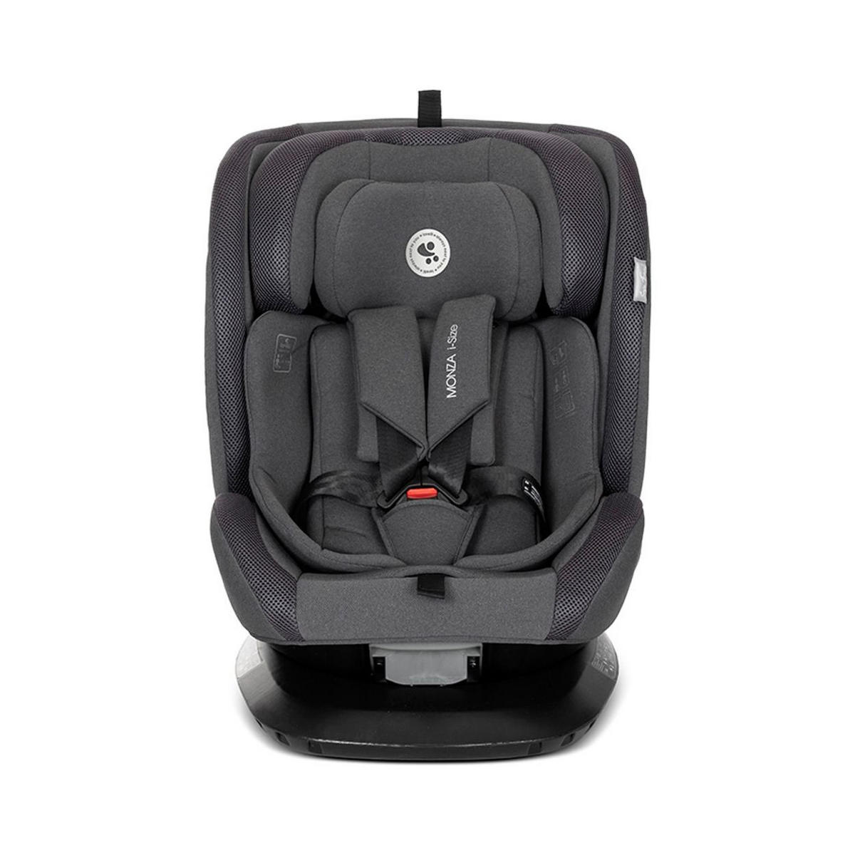 KINDERSITZ Monza i-Size grau (40-150cm) Isofix, Anti-Rebound-Bügel, drehbar - Grau, Textil (45/76/51cm) - Lorelli