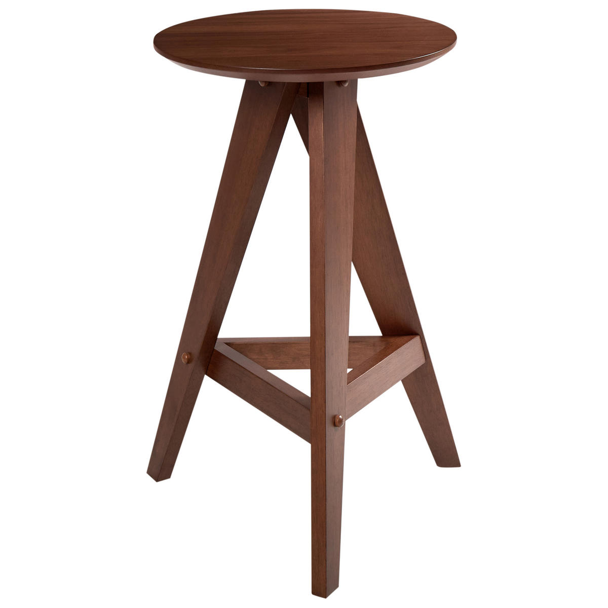 BARHOCKERN 2er-Set Dunkelbraun Aroma - Dunkelbraun, Holz (43/62/43cm) - Beliani