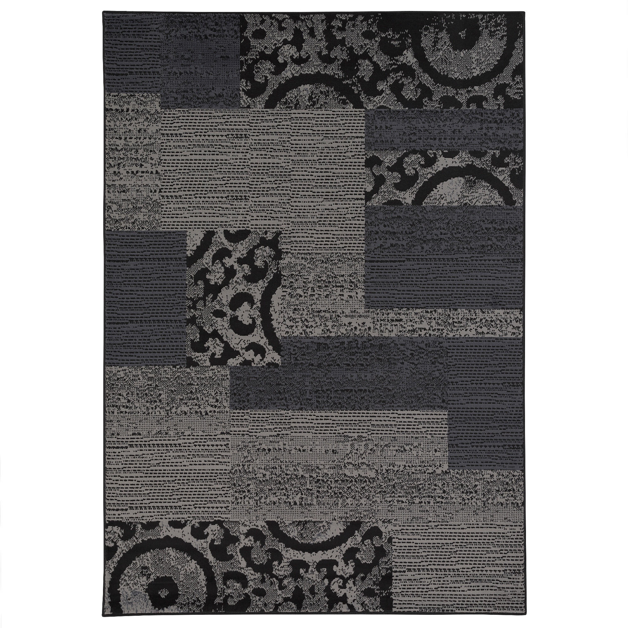 TEPPICH TRENDLINE PATCHWORK - Grau, Textil (80/150cm) - Pergamon