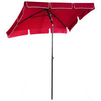 SONNENSCHIRM DE-11354 rechteckig, neigbar, 2 x 1,3 m Rot - Rot, Metall (130/198cm) - ComfortXL