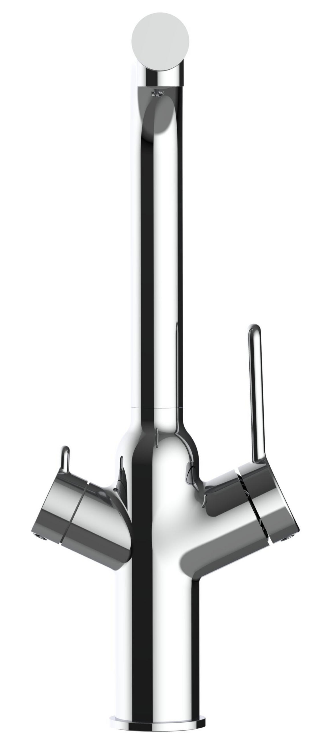 3-WEGE-KÜCHENARMATUR, Verchromt, 360° schwenkbar - Chromfarben, Metall (22.5/34.8/22.5cm) - VIZIO