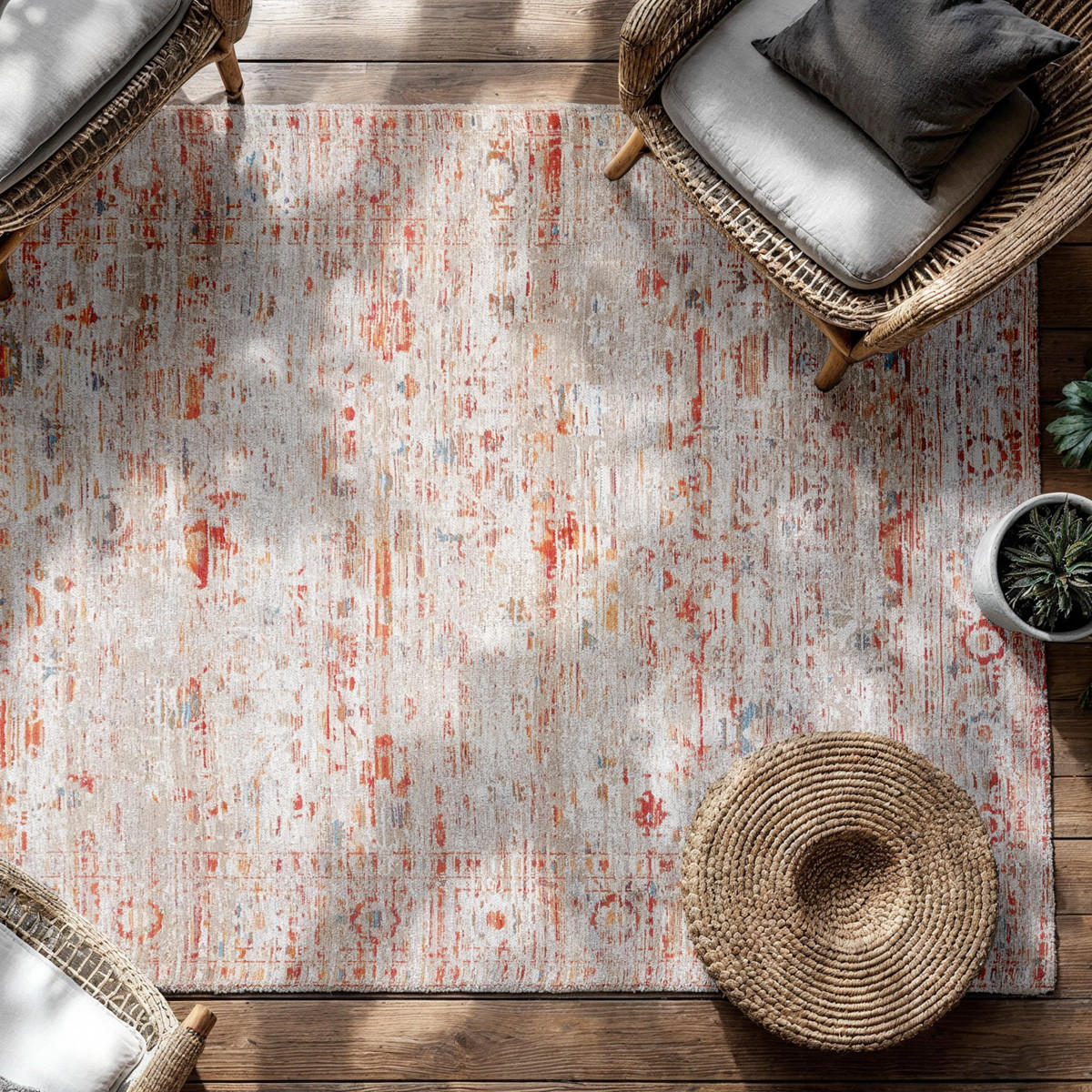 TEPPICH Galata Sunset Ushak 140/200 cm - Rot, Textil (140/200cm) - Louis De Poortere