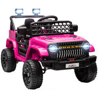 ELEKTROAUTO DE-06282 12V mit 2,4G Fernbedienung und Doppelmotor Rosa - Pink, Kunststoff/Metall (95/62.5/65cm) - ComfortXL
