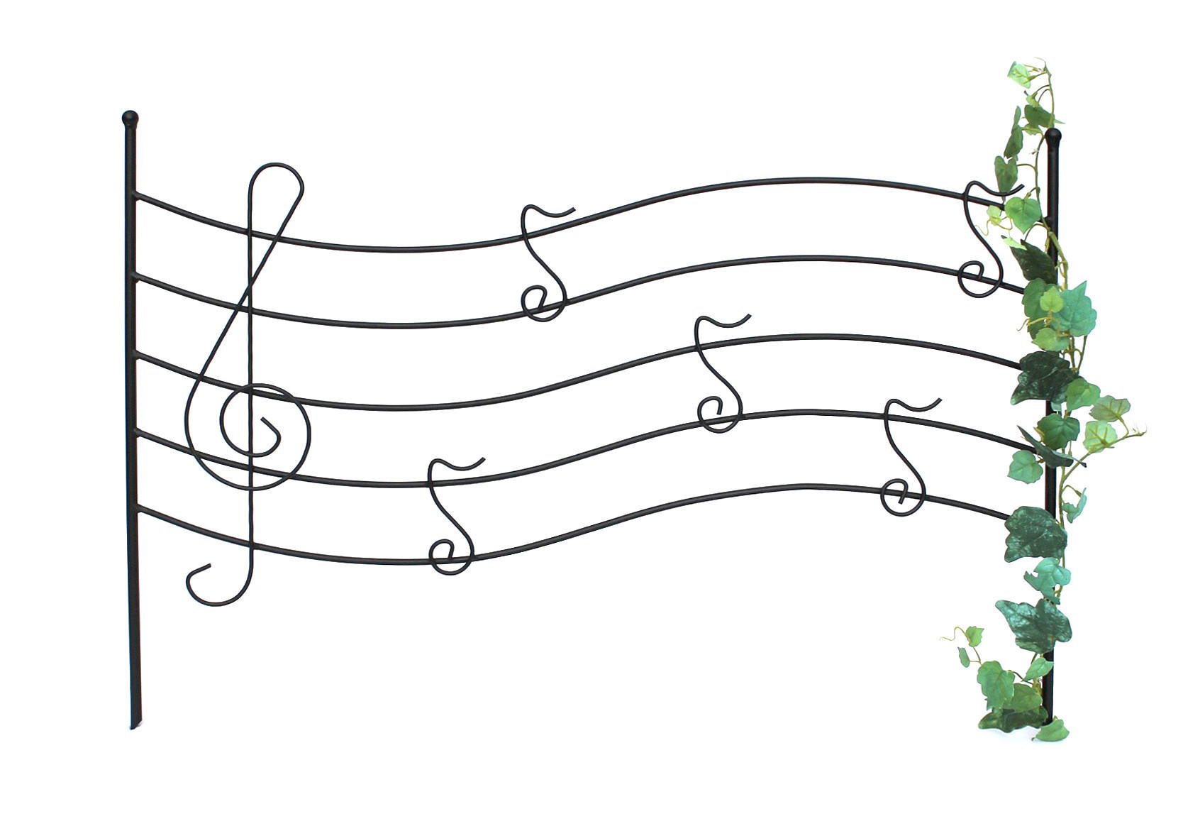 STECKZAUN Melody Rankgitter aus Metall 56 x 80 cm - Schwarz, Metall (80/56/1cm) - DanDiBo