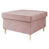 POLSTERHOCEKR Zako P - Naturfarben/Rosa, Holz/Textil (70/43/70cm) - MIRJAN24