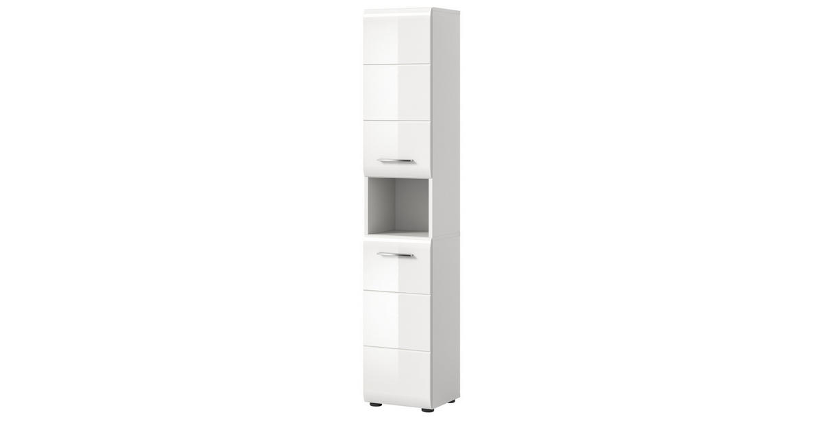 Inn.Furn HOCHSCHRANK weiß Hochglanz, Badschrank 30 cm mit viel Stauraum jetzt nur online ➤