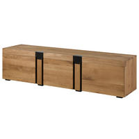 TV-BOARD Wildeiche 200x48x50 natur geölt ROTTERDAM #121 - Naturfarben, Holz (200/50/48cm) - Massivmoebel24