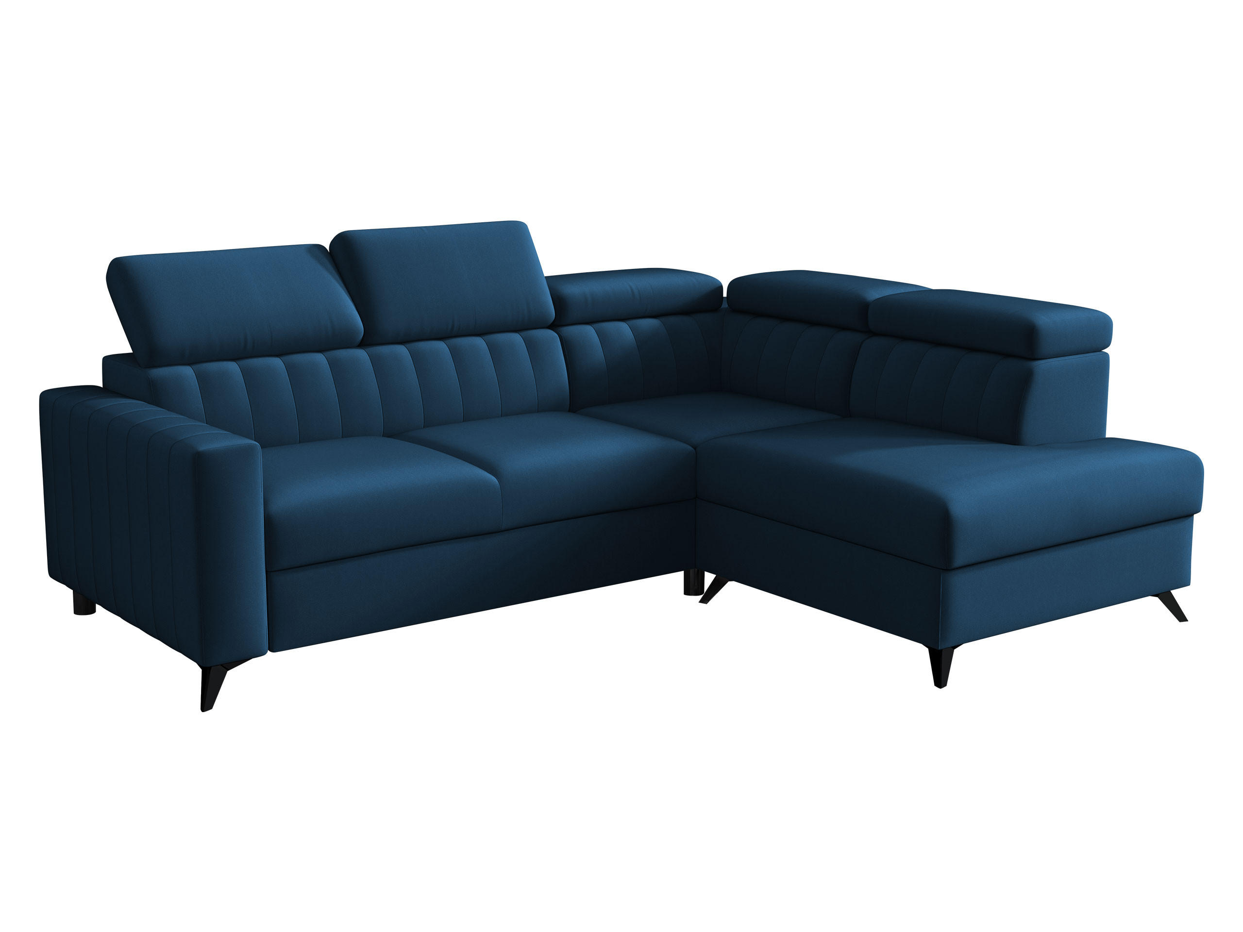 ECKSOFA Milano 2RRLXP, Seite: Rechts 2R+R+LXP - Blau, Holz/Textil (249/195cm) - MIRJAN24