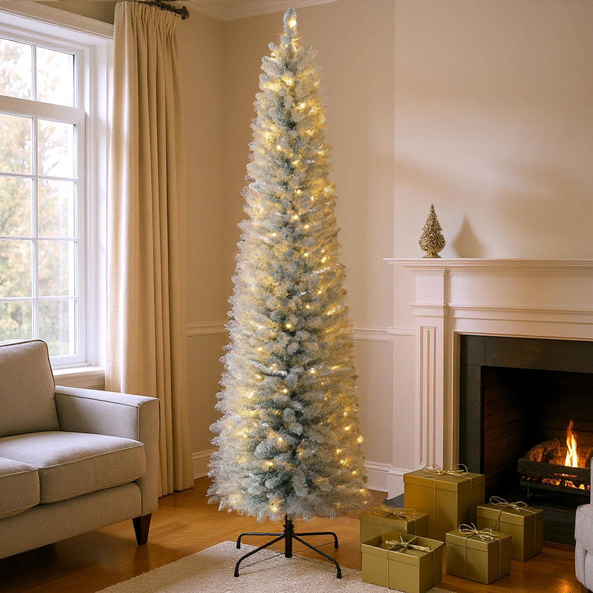 WEIHNACHTSBÄUME Grün 57.0/57.0/210.0cm - Grün, Kunststoff (210cm)