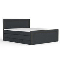 BOXSPRINGBETT Luxora Schwarz 160/200 cm - Schwarz, Holz/Holzwerkstoff (160/200cm) - Maison de Reve
