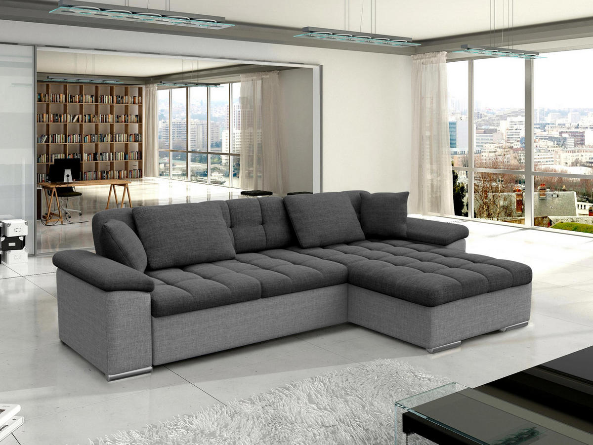 ECKSOFA Diana Lux, Seite: Rechts - Greige, Holz/Textil (280/160cm) - MIRJAN24