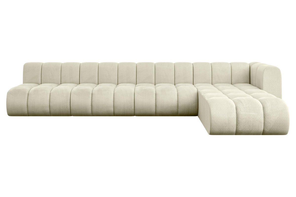 ECKSOFA modulares Sofa Darnel-L3 - 387x177x70 cm Beige - Beige, Holzwerkstoff/Textil (387/177cm) - ALTDECOR