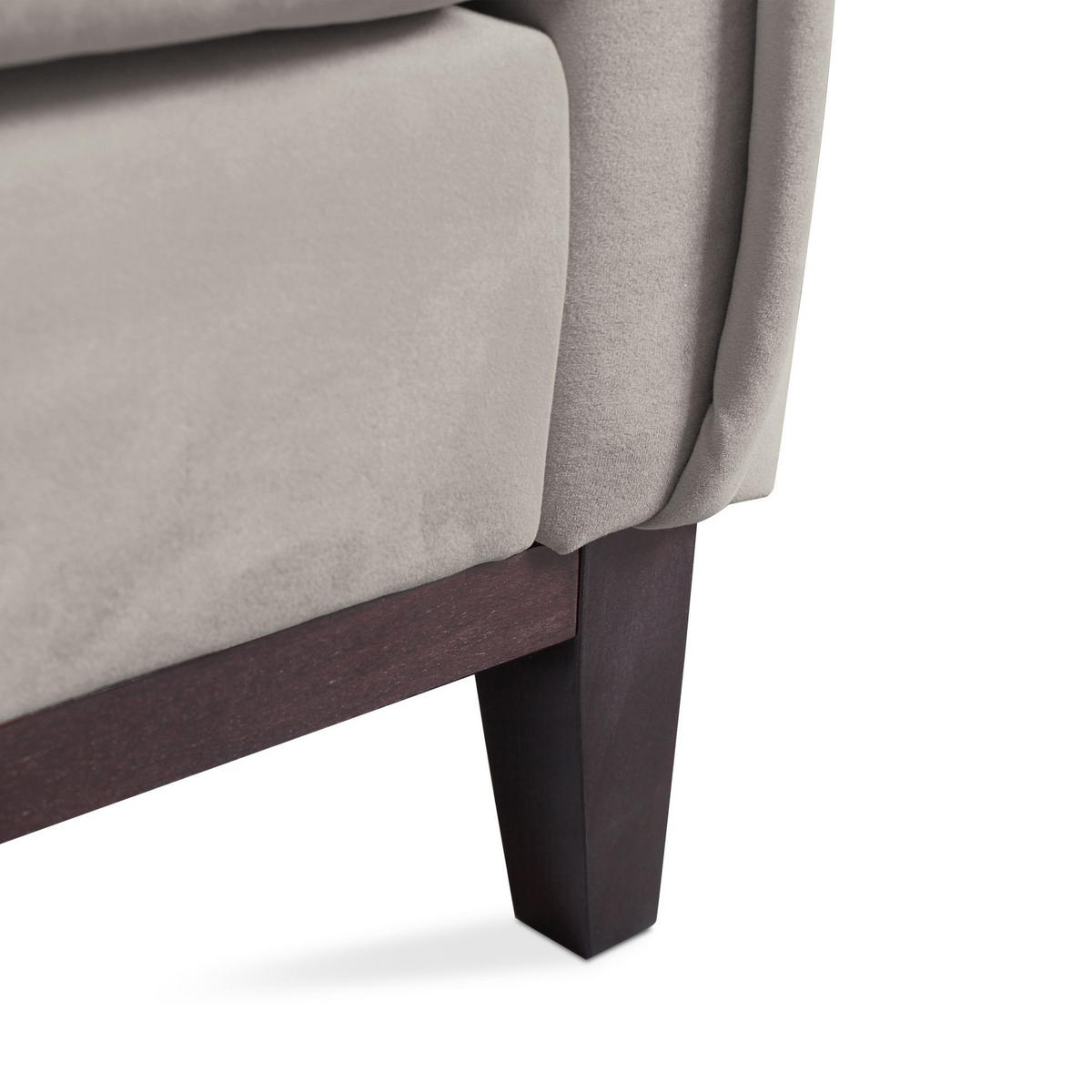 SOFA 3-SITZER Belweder 270 cm, Beige, Veloursstoff - Wengefarben/Beige, Holz/Textil (268/95/94cm) - Beautysofa