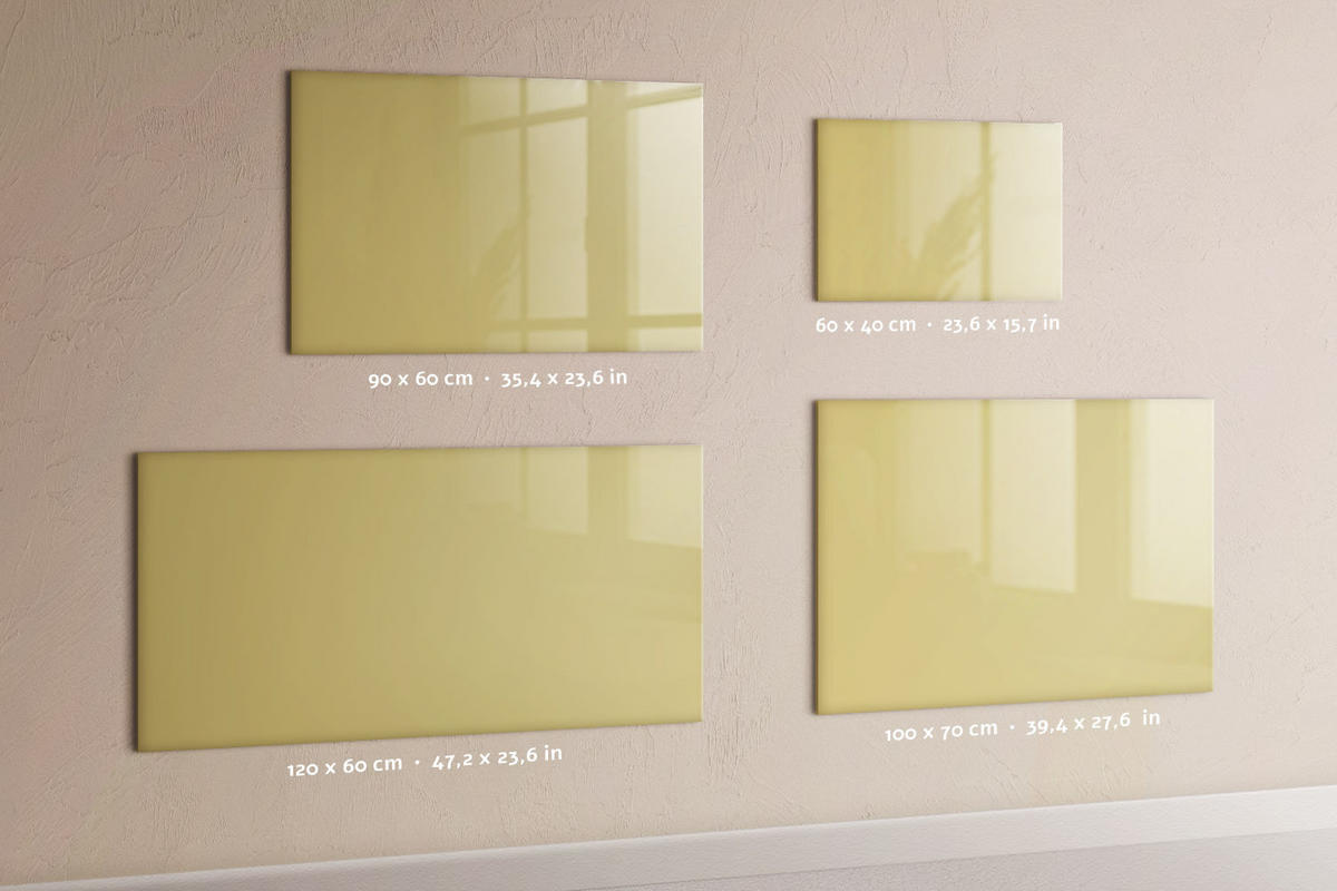 MAGNETTAFEL 100x70 Creme schwarzer Marker - Creme, Glas (100/0.4/70cm) - TULUP