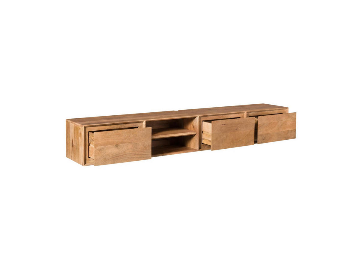 LOWBOARD Amoria Mangoholz 200 cm / 35 cm Natur - Naturfarben, Holz (200/30/35cm) - Villa Möbel