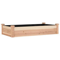 HOCHBEET mit Einsatz 120x60x25 cm Massivholz Tanne - Naturfarben, Holz (60/25/120cm) - furnicato