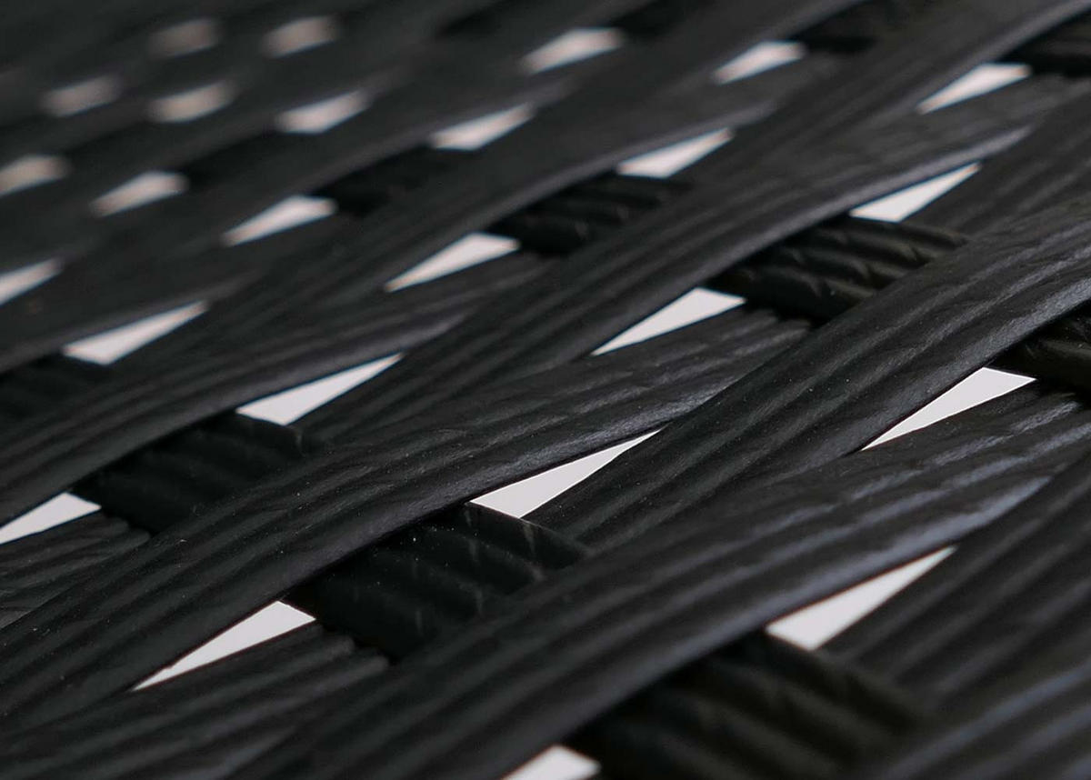 POLY-RATTAN GARNITUR Schwarz - Schwarz, Kunststoff - MCW