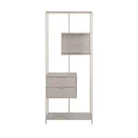 METALLREGAL mit 2 Schubladen, Höhe 185 cm - Hexa - Beige - Beige, Metall (77/185/35cm) - Drawer