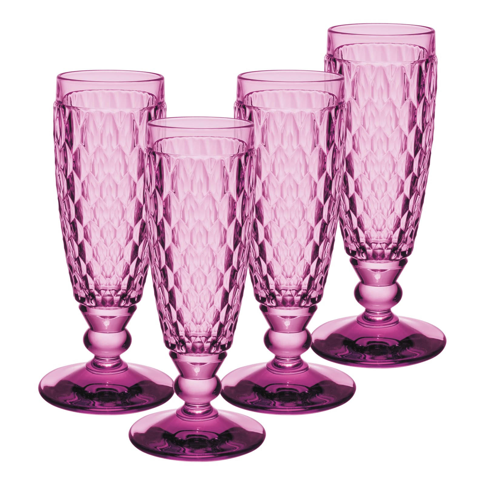 SEKTGLÄSER Boston Coloured Berry 145 ml 4er Set - Pink, Glas (0.145L) - Villeroy & Boch