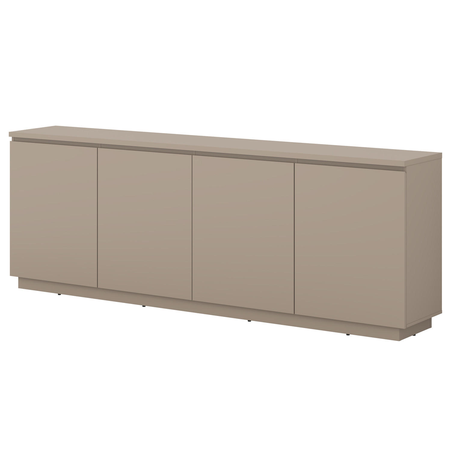 SIDEBOARD mit 4 Türen - Sandgrau - Braun, Holzwerkstoff (200/72/35cm) - home24