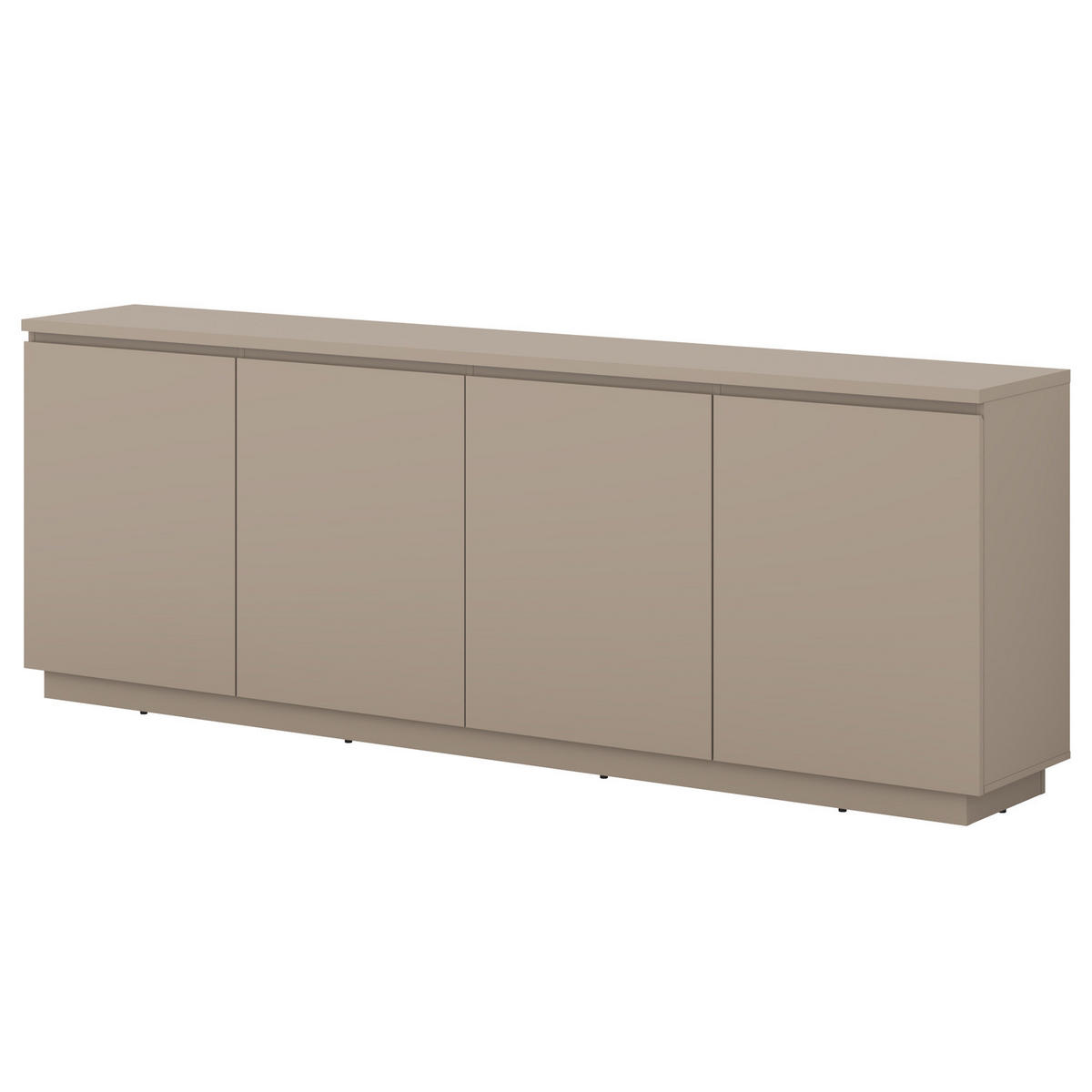 SIDEBOARD mit 4 Türen - Sandgrau - Braun, Holzwerkstoff (200/72/35cm) - home24