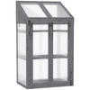FRÜHBEET aus Holz 70 x 50 x 120 cm - Grau, Holz (50/120/70cm) - Outsunny