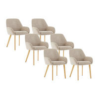 STUHL - 58 cm x 59.5 cm - stoff - taupe Valenyo - Taupe, Textil (58/82/59.5cm) - Vente-Unique