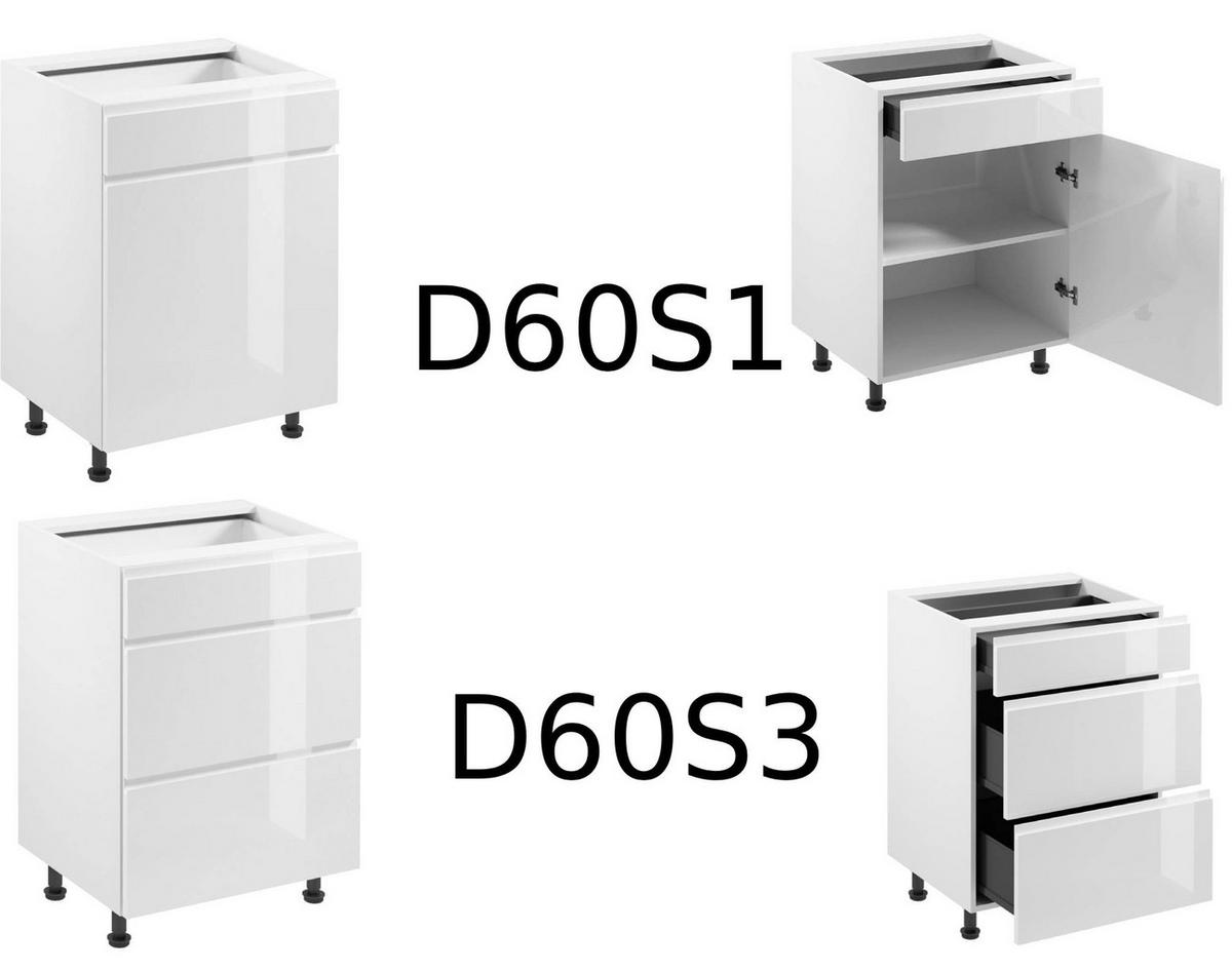 ECKKÜCHE 390 × 260 cm - Aspen K107-M860 - in Weiß /Hochglanz - Weiß, Holz (650/260/210cm)