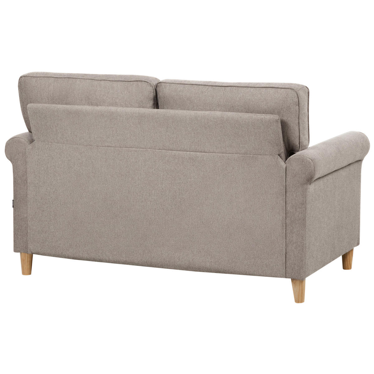 2-SITZER-SOFA Stoff hellbraun Ronneby - Hellbraun/Braun, Textil (140/88/78cm) - Beliani