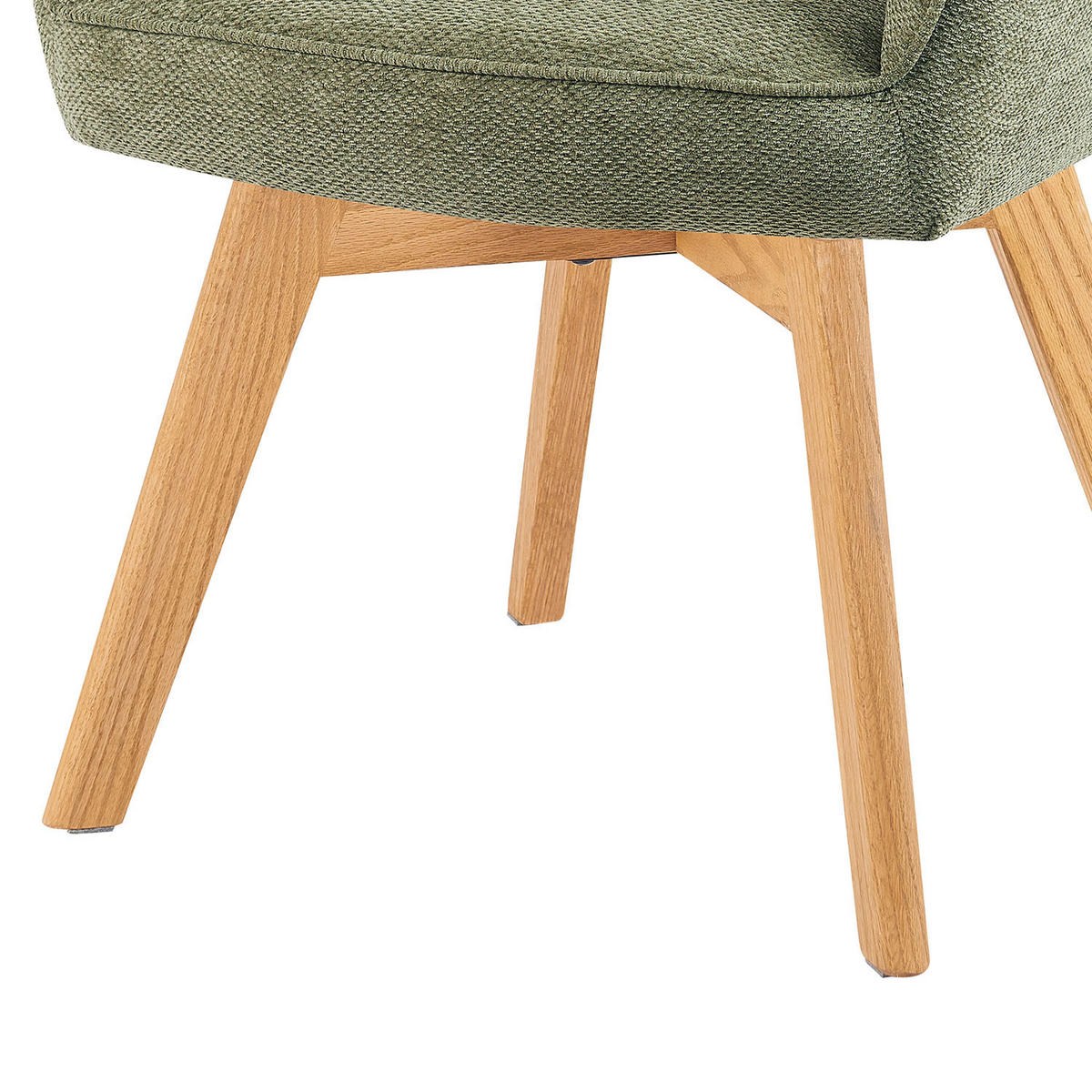 DREHSTUHL Mika-Mara - Honigeiche/Grün, Eichenholz/Holz (60/87/65cm) - DUBI Möbel