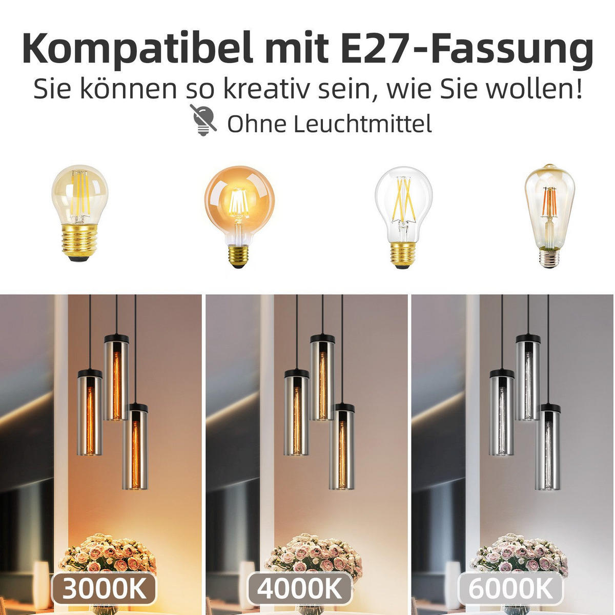 HÄNGELEUCHTE Marsden 22/22/158 cm - Schwarz, Metall (22/22/158cm) - Nettlife