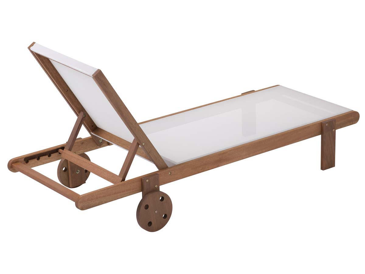 SONNENLIEGE Saïgon 4er-Set Ecru - Ecru, Holz/Textil (193/80/71cm) - Habitat Garten