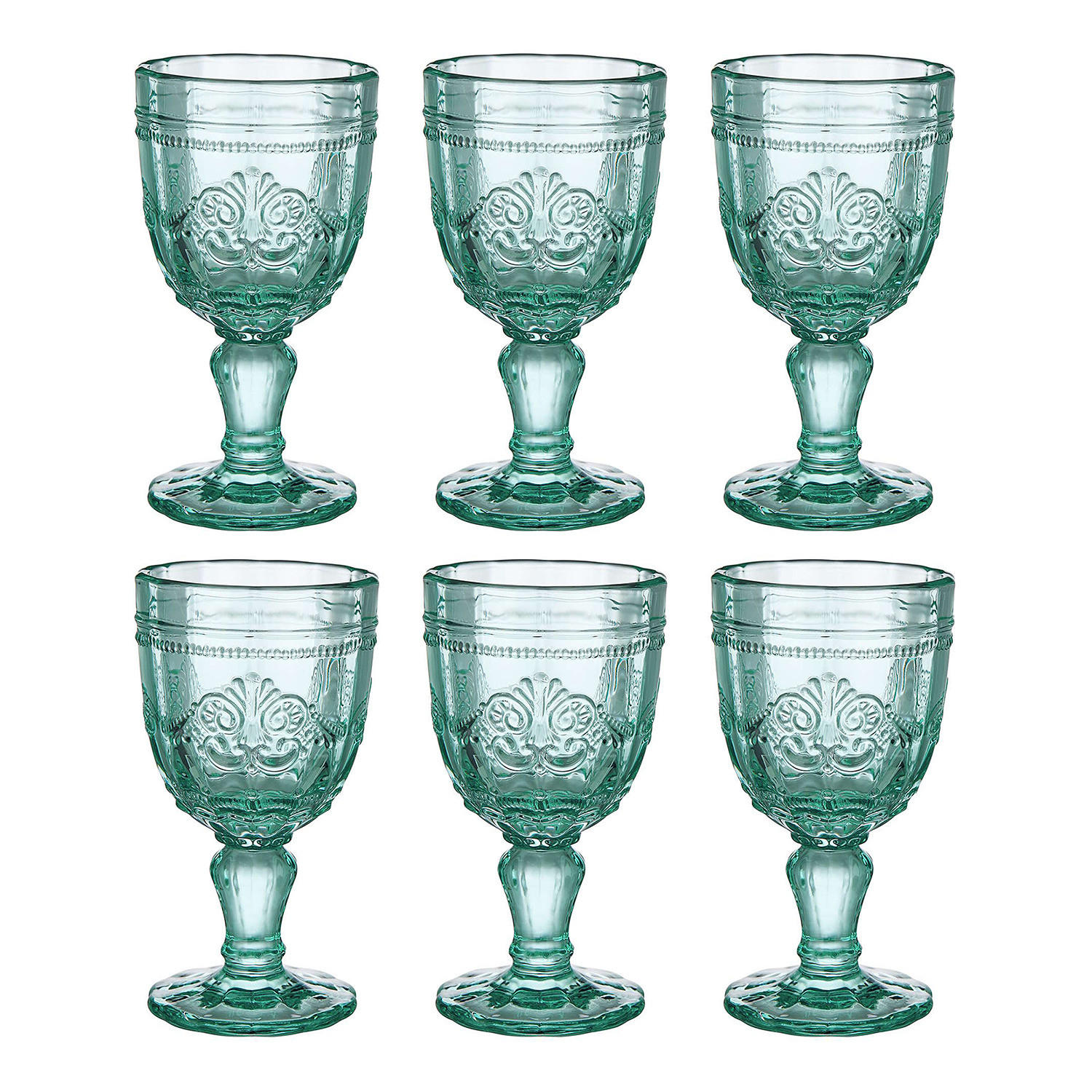 WEINGLAS (6er Set) Victorian - Mintgrün, Glas (0.23L) - Butlers