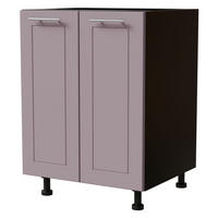 UNTERSCHRANK Bari D11/60 Schwarz / RAL 4009 pastellviolett 60 / 50 / 82cm - Violett/Schwarz, Holz/Holzwerkstoff (60/82/50cm) - Feldmann-Wohnen