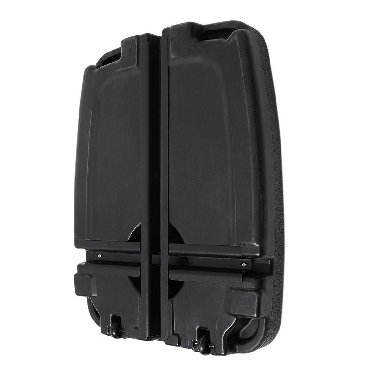 SONNENSCHIRMSTÄNDER Sonnenschirmfuß aus HDPE mit Rollen in Schwarz quadratisch wetterfest und standfest 80x60x15cm befüllt bis zu 60 L - Schwarz, Kunststoff (60/80cm) - Livingandhome