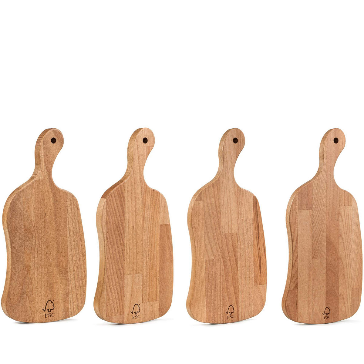 SCHNEIDEBRETT Holz Buche geölt LIVO 4-tlg - Buchefarben, Holz (16/33cm) - KONSIMO®