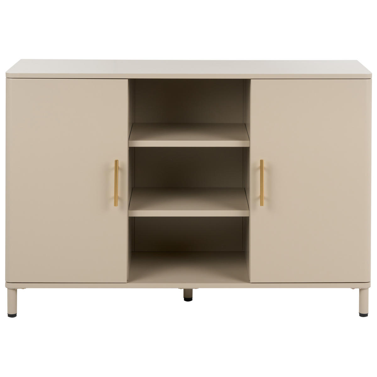 SIDEBOARD Metall Beige Ombura - Beige, Metall (120/80/40cm) - Beliani